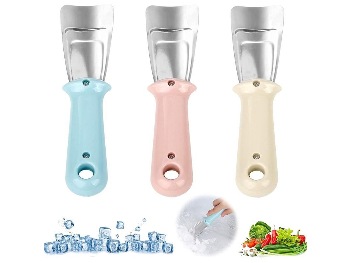 Raspador de gelo, palas de aço inox, 17cm, para geladeira, cozinha, banheiro S/MARCA