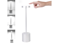 Lâmpada De Mesa Recarregável Led Tática Regulável Luz Noturna Sem Fio 3000k 1800mah Ouro Preto Prata Rosa Plata