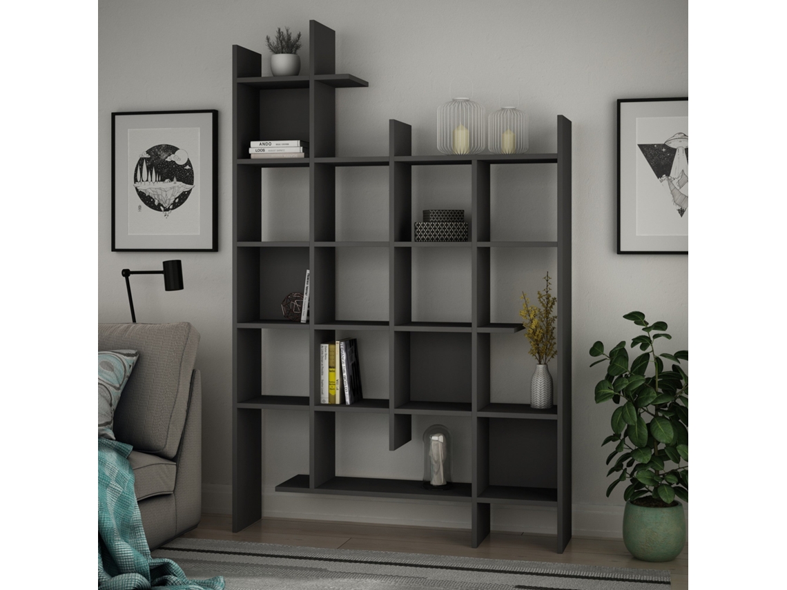 Estante Manco Antracite | Estilo Moderno E Funcionalidade Leva Me Contigo (122 X 188 X 25,5 Cm)