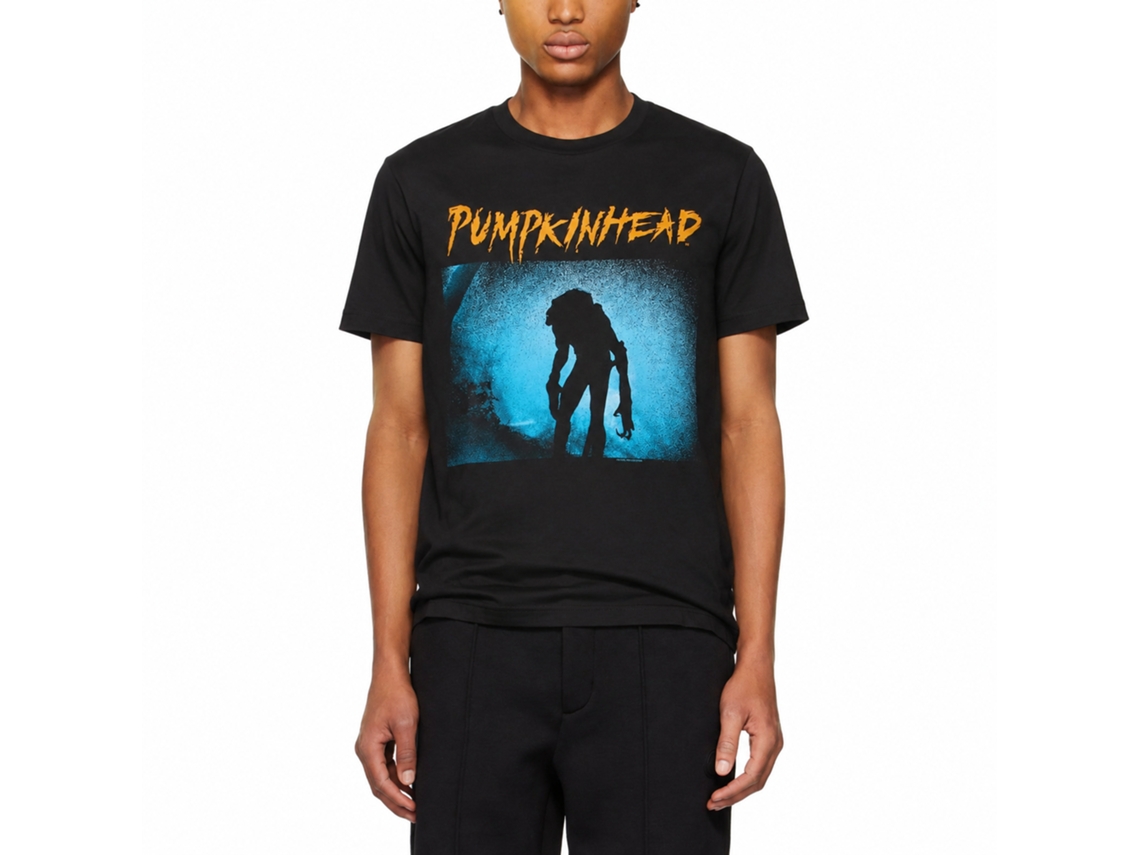 Rockinstone Pumpkinhead Movie Silhouette Black Adult T-shirt Size:xxxl