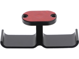 Support Pour Casque Audio Design Spécial En Caoutchouc Noir Double, Fixation Par Vis Et Artisanat Raffiné Pour