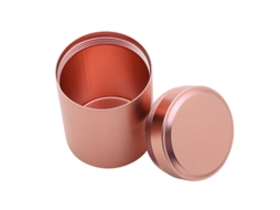 Mini Caixa de Chá de Metal, Recipiente Pequeno e Portátil MDUG (ouro Rosa)