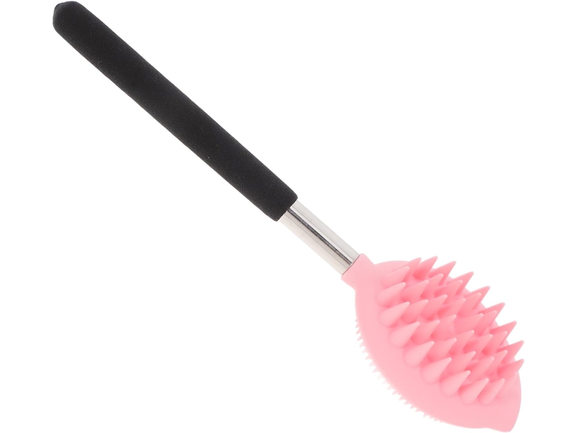 Escova De Banho Silicone Com Cabo Longo, Esfoliante Corporal Suave, Acessório Ergonômico Para Uma Limpeza Completa E