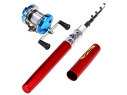 Combo Vara Pesca Telescópica Caneta com Molinete