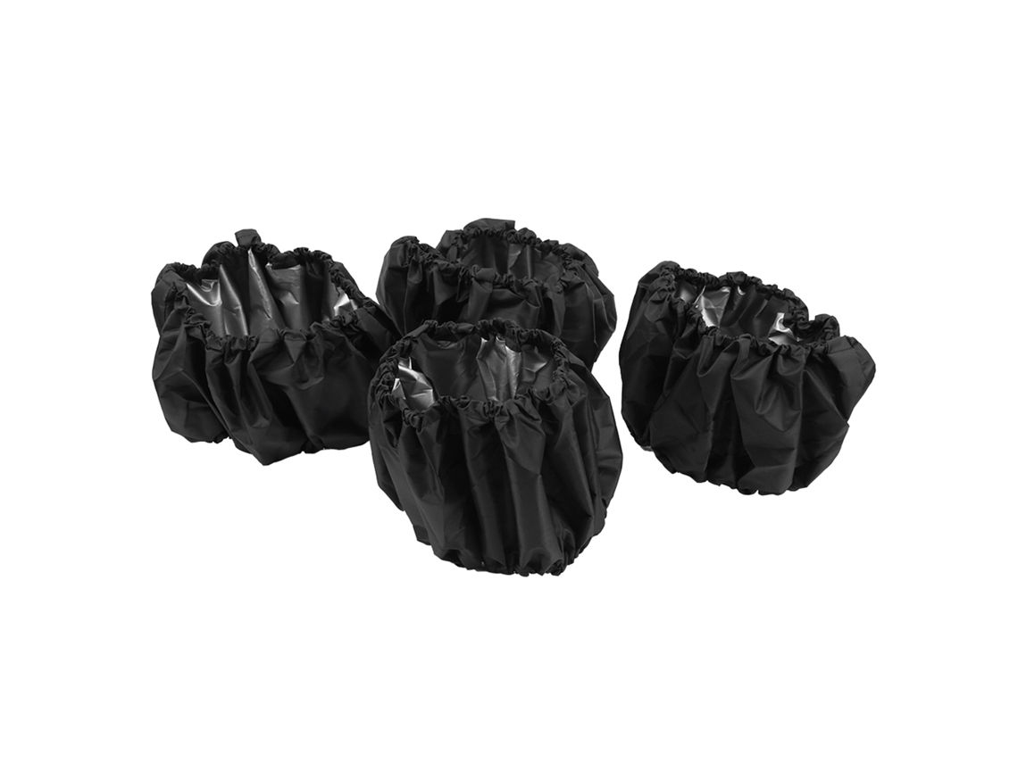 Primerox capa de Roda Anti poeira Carrinho de Bebê Tecido Oxford Grande Preto L Acessório