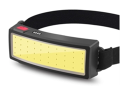 Farol, farol COB super brilhante, feixe largo de 10.000 l¨²mens, farol de LED com 3 modos de ilumina??o, lanterna de farol leve (preta) ENZON