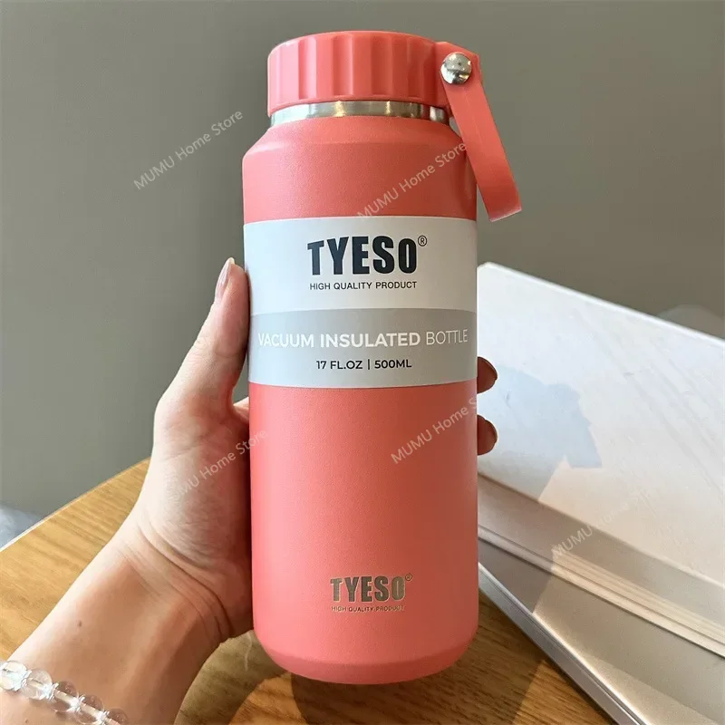 Garrafa térmica esportiva com isolamento a vácuo em aço inoxidável 304 (laranja, 710 ml) / Lata térmica para bebidas frias