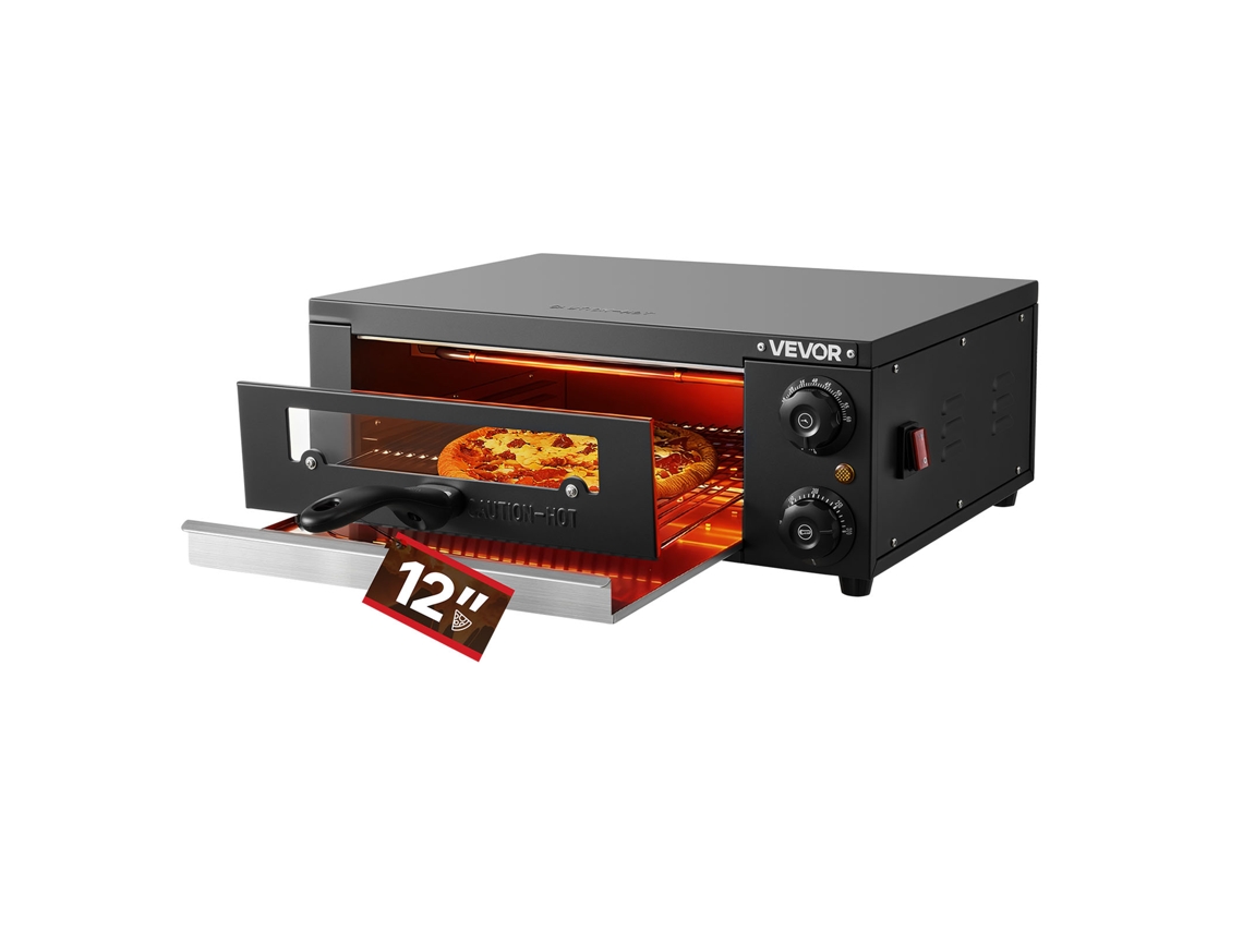 Forno Elétrico De Mesa Para Pizza 1450 W 25 300 Celsius 475 X 536 X 187 Mm Vevor