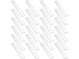 Conjunto De 50 Réguas De 15 Cm Em Plástico Abs Transparente Com Bordas