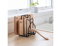 Portarrolla Tablas De Cortar Organizador Estante Para Cocina Countertop Soporta Tuppers Tapas Y Tablas De Cortar Acero Duradero