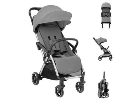 Carrinho de bebê, Buggy Eden Até 22 kg Suspensão Proteção contra chuva Dobrável Cinza Kikkaboo