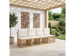 Vidaxl Sofá De Jardim Para 4 Pessoas Sem Braços 4 Pcs