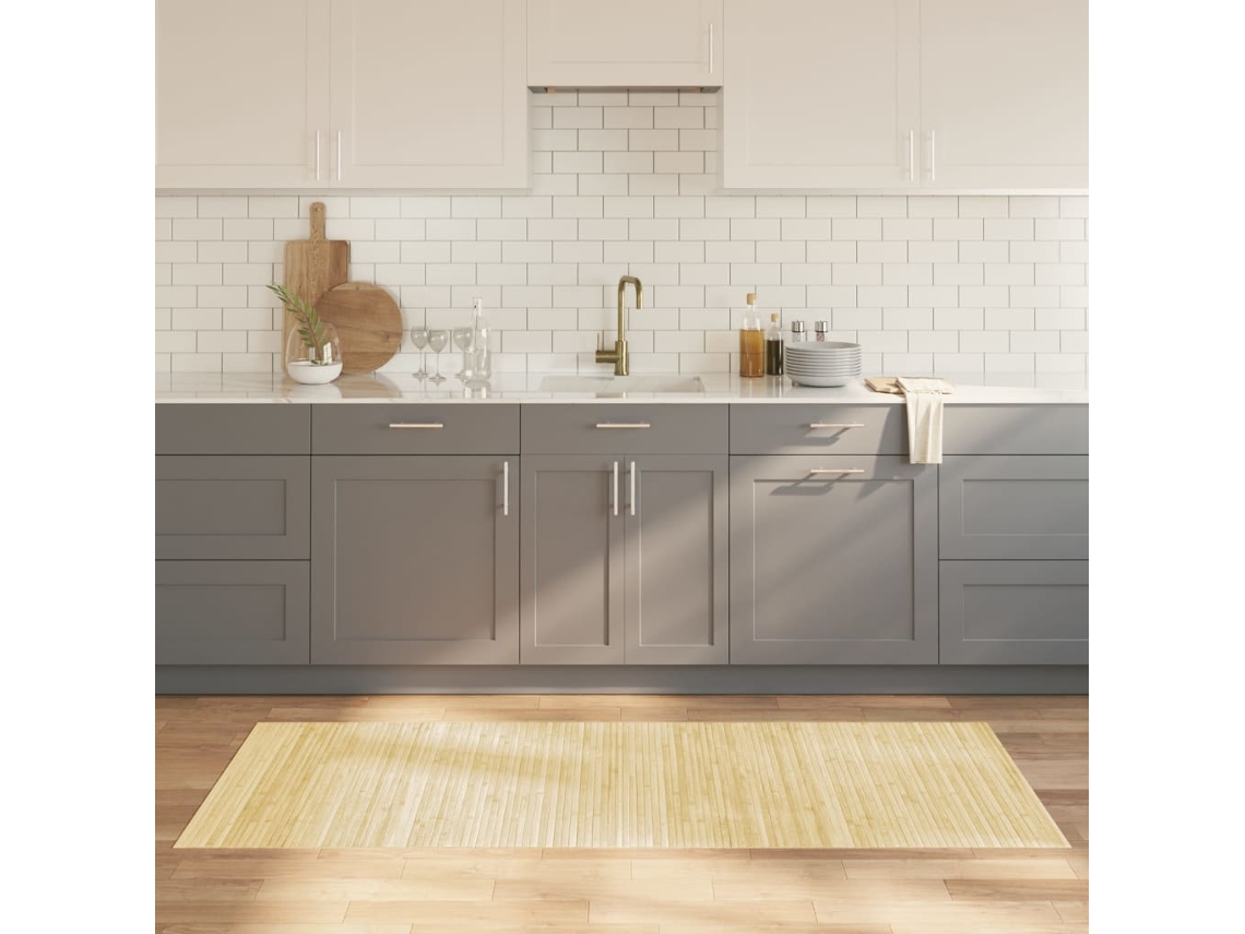 Vidaxl Tapete Retangular 80x200 Cm Bambu Cor Natural Clara