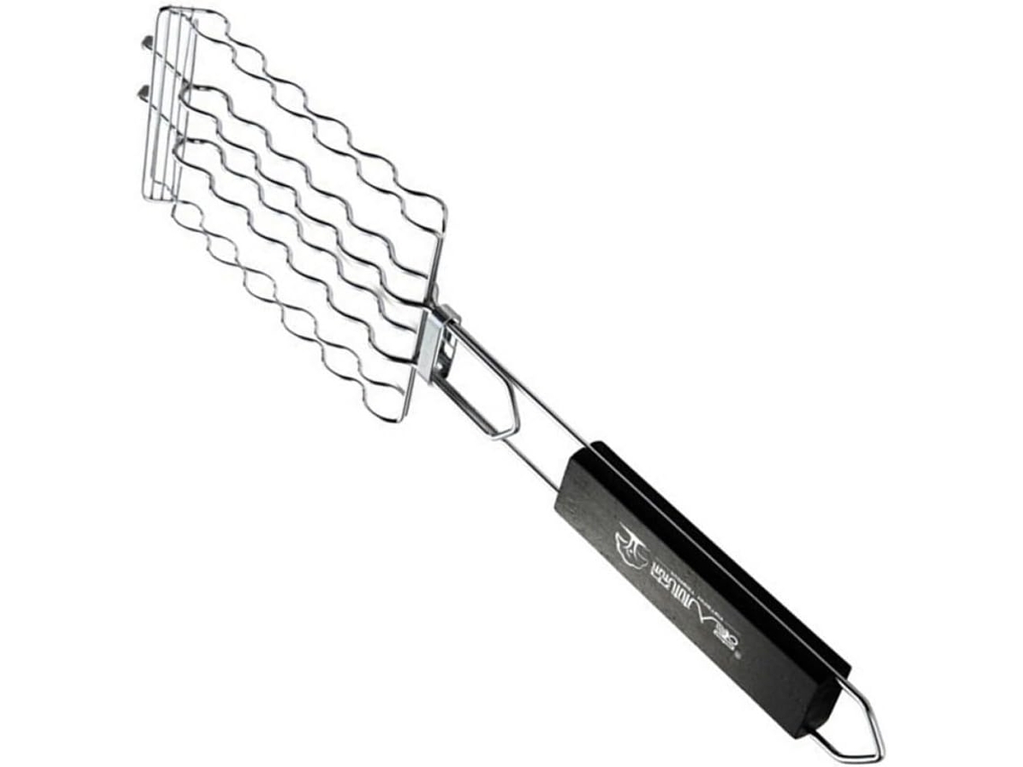 Pinça Abaodam Com Cabo De Madeira Resistente Ao Calor, Grelha De Aço Inoxidável Para Churrasco, Ferramenta Prática Para