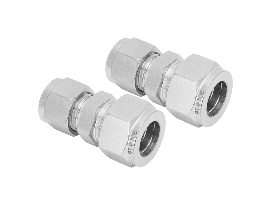 Laxiscreed Adaptador De Tubo De Compressão Em Aço Inoxidável 304 Com Ferrule Dupla Para Sistemas De Água