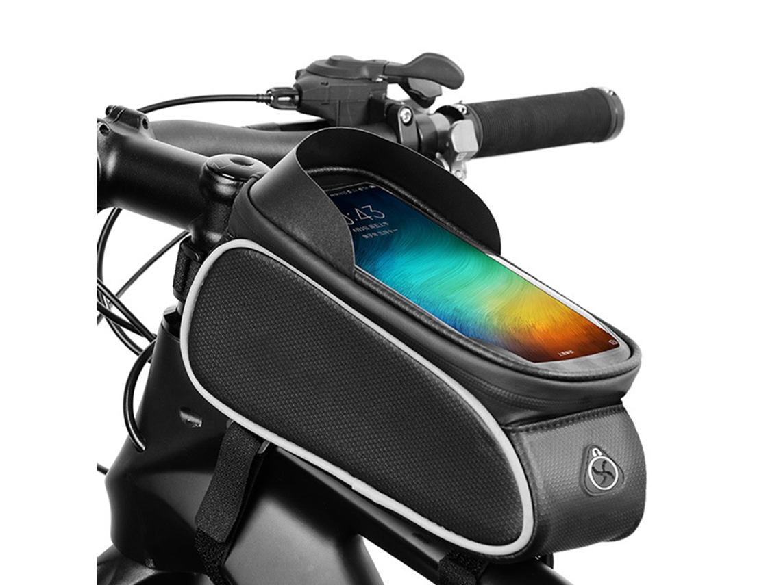 Bolsa para Marco de Bicicleta S/MARCA, impermeável, com tela e capa para telefone