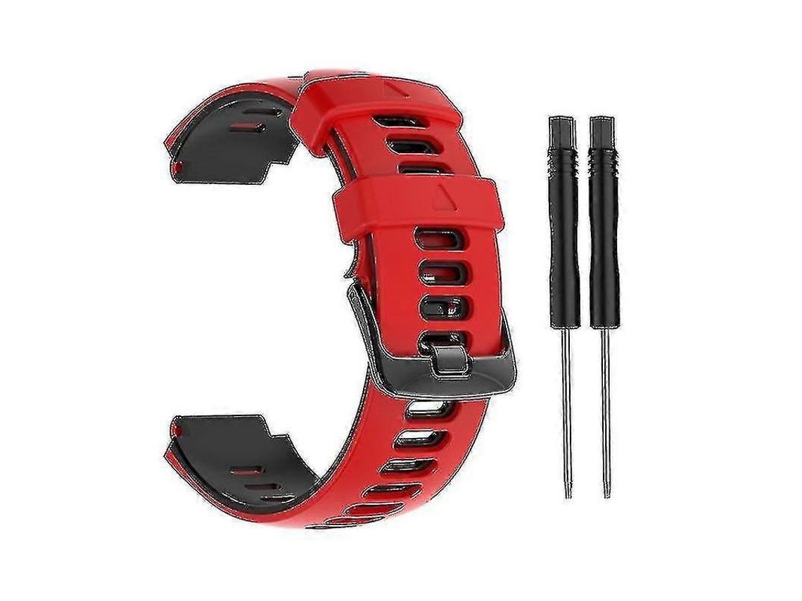 Pulseira de silicone com fivela de aço para relógio inteligente Garmin Forerunner 735xt/220 Ly Ebike