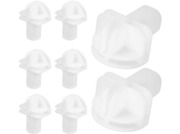 Conjunto De 8 Cubos De Plástico Branco Para Prateleiras Modulares.