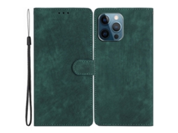 Capa Quedas Para Iphone 14 Pro Max Pele Sintética Verde