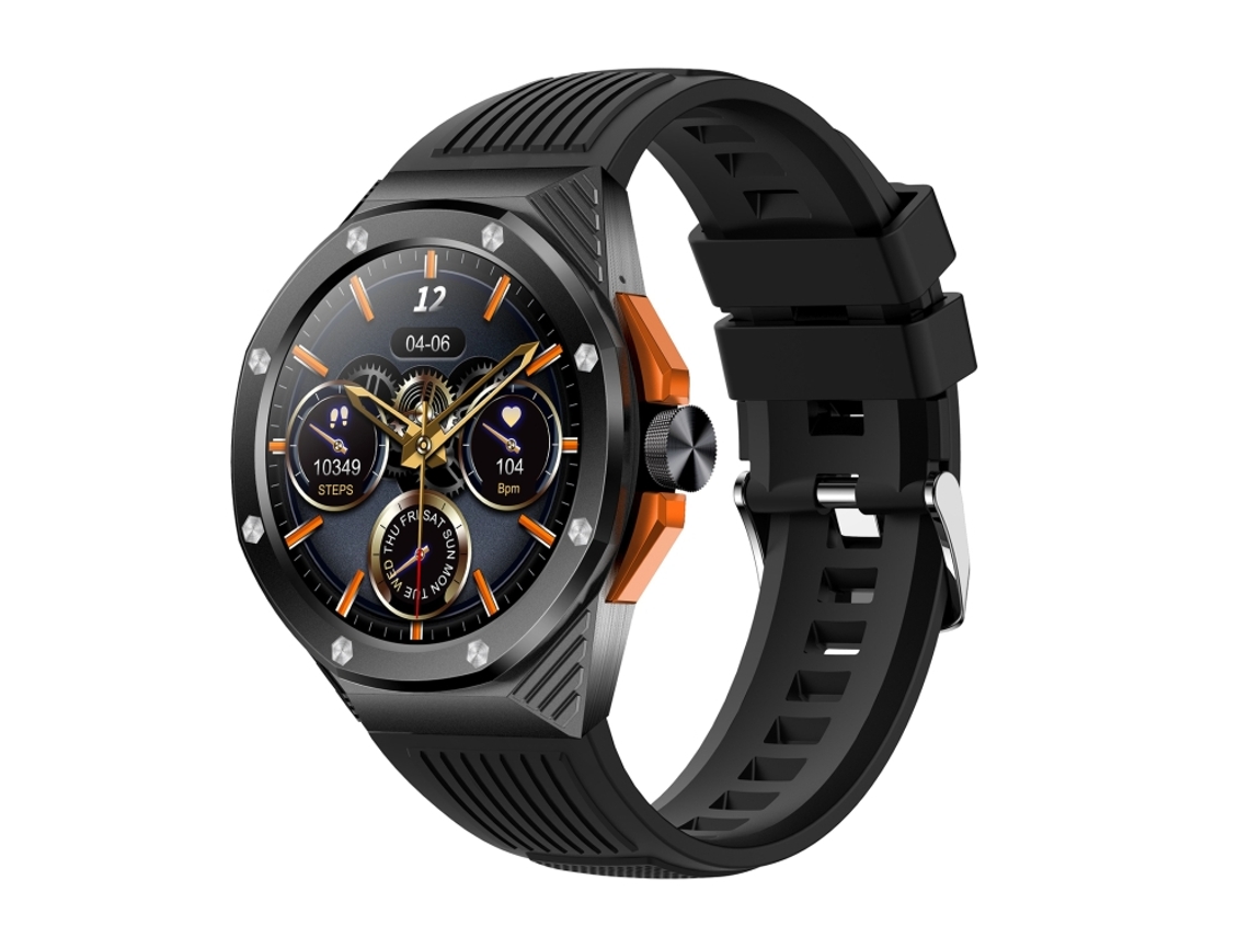 (preto) Smartwatch Bluetooth Com Tela Redonda De 1,46 Polegadas Para Monitoramento De Saúde E Diversos Modos Esportivos.