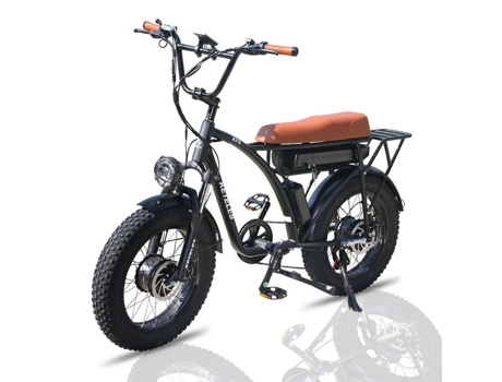Keteles Kf8 Bicicleta Elétrica Preta 2000w Motores Duplos 23ah Bateria 20 Polegadas Pneu Gordo Bicicleta Gorda Mtb Benfuto