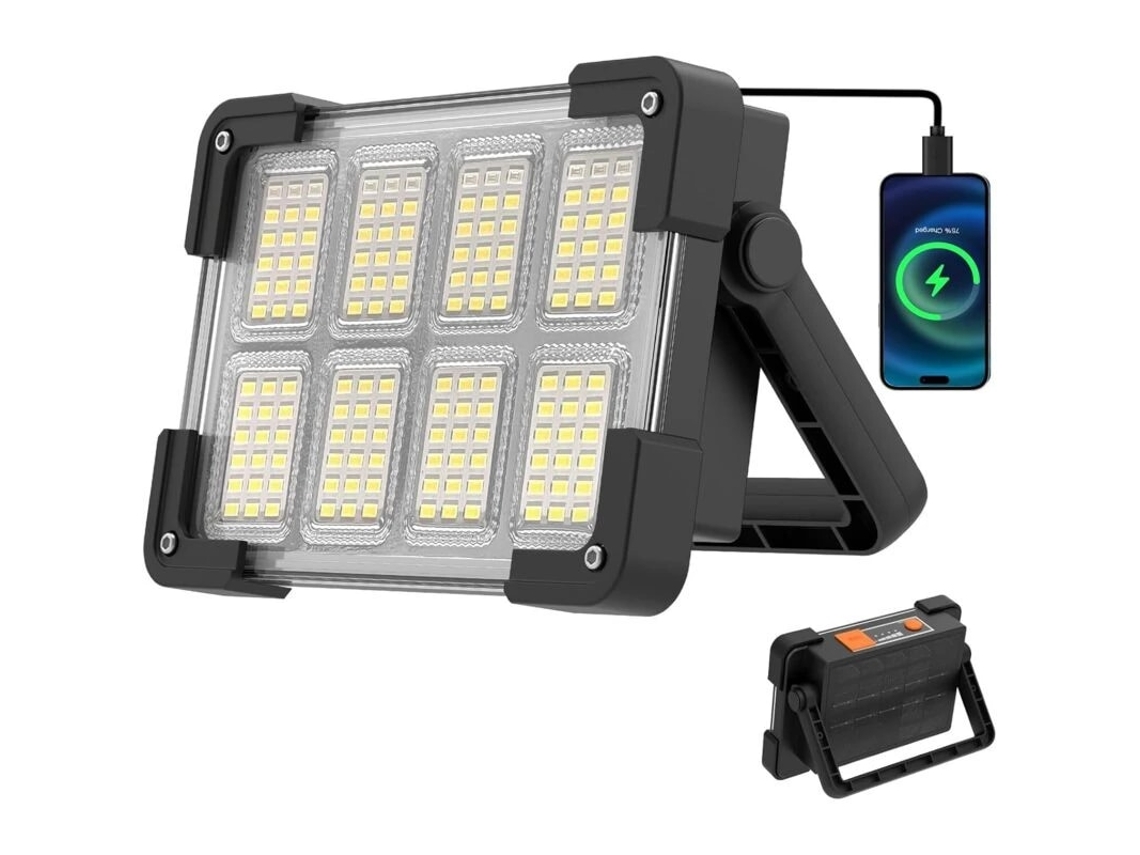 Lanterna De Cabeça Led 6000 Lm Recarregável Solar Usb 4 Modos Resistente À Água