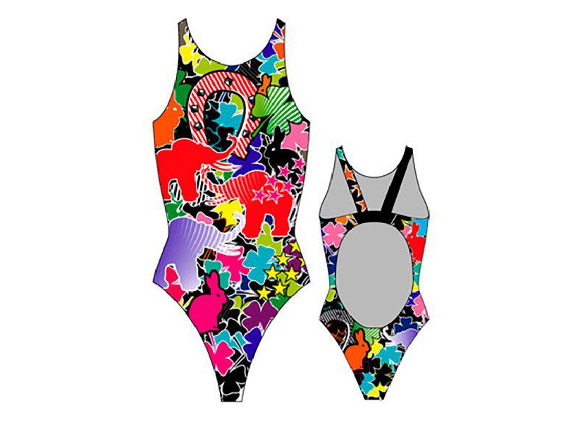 Fato de banho para Mulher TURBO Luck Pro Resist Multicor para Natação (L)