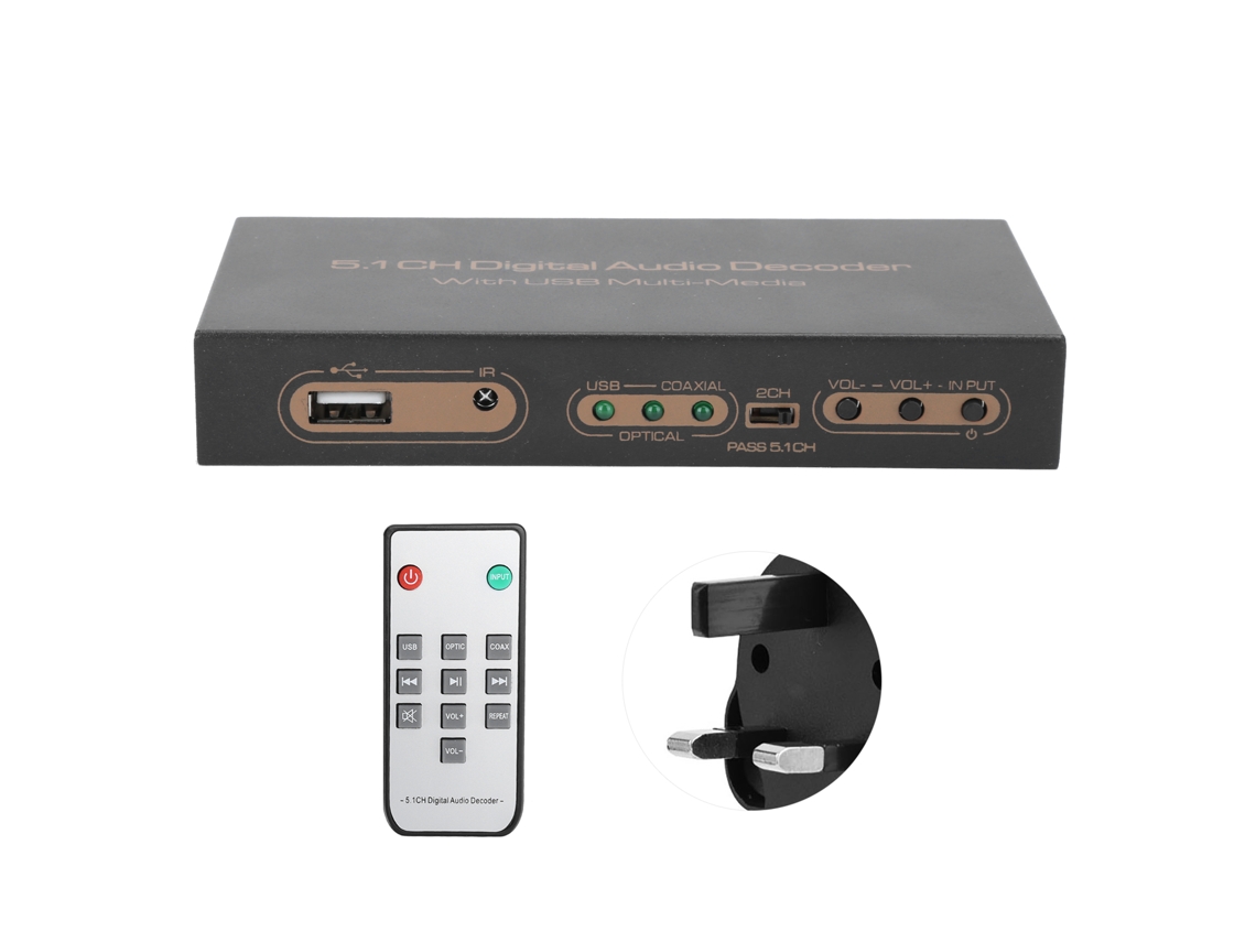 Decodificador De Áudio Digital 5.1 Canais, Reprodutor De Áudio Multimídia, Áudio 5.1 Ac3, Dts, Lpcm