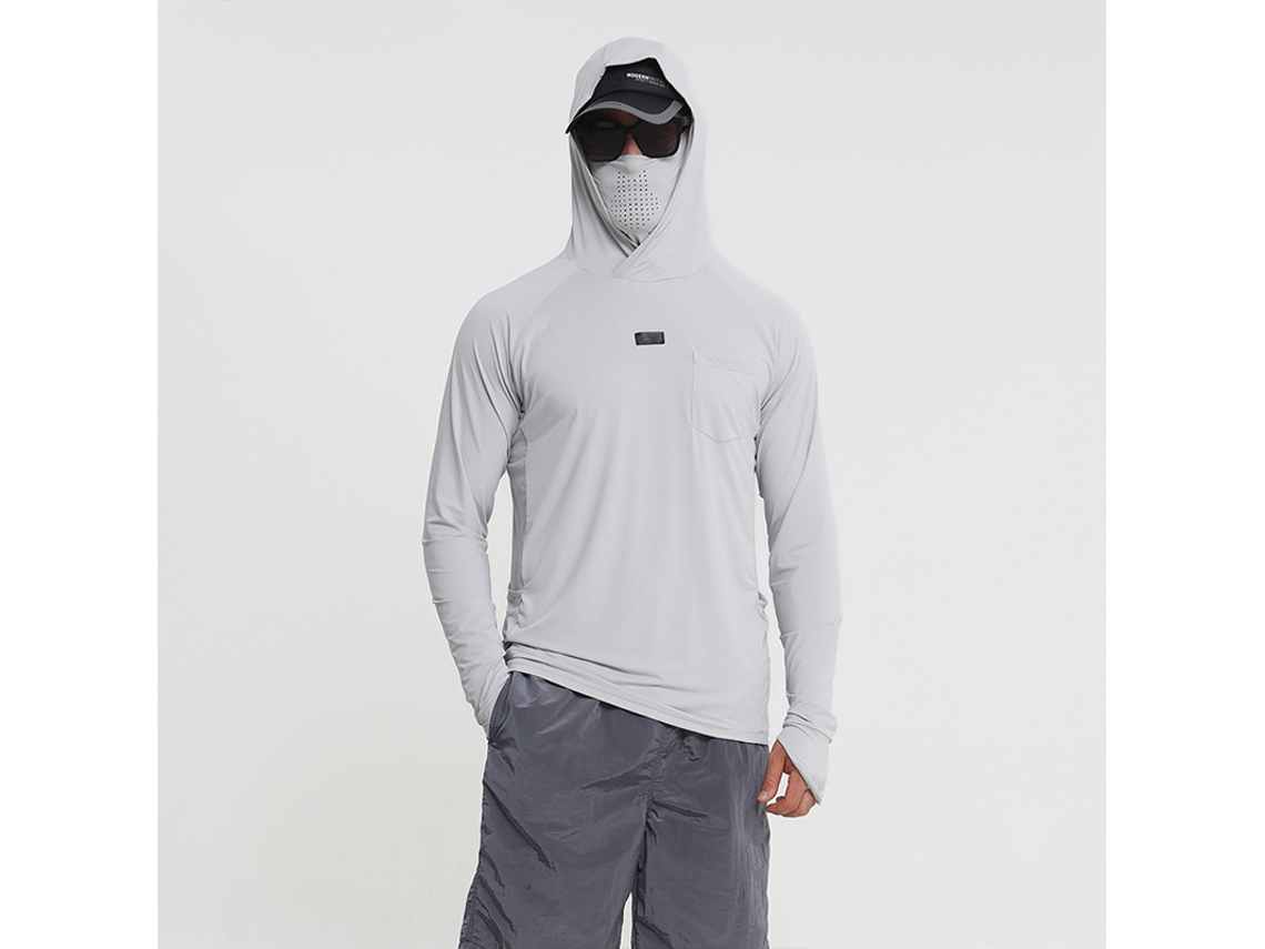 Camisa De Proteção Solar Masculina Yuysan, Manga Comprida Com Máscara Facial, Para Pesca, Secagem Rápida E Proteção Uv