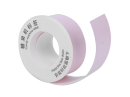Cinta Etiqueta Papel Térmico Rosa Base Letras Negras Para Máquina Etiquetadora