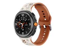 Pulseira de silicone marrom estrelado para Samsung Galaxy Watch 9 40/44mm