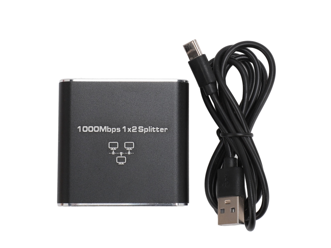 2026zentro-divisor De Ethernet Gigabit 1 Para 2 1000mbps Rj45 Interface Type C Expandir Portas De Rede Lan