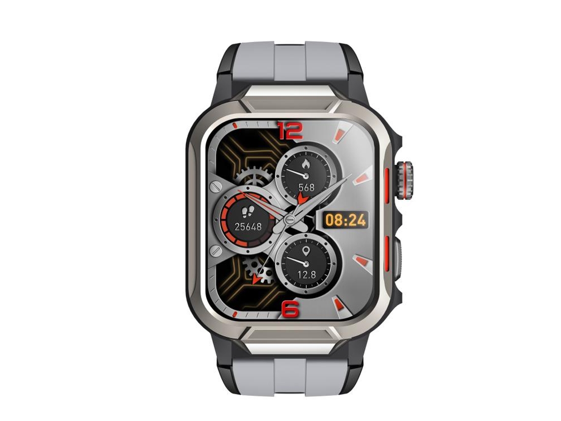 (cinza Escuro + Cinza) Smartwatch Esportivo Para Atividades Ao Ar Livre Com Tela Tft De 1,96 Polegadas E Resistência À Água De 3 Atm.