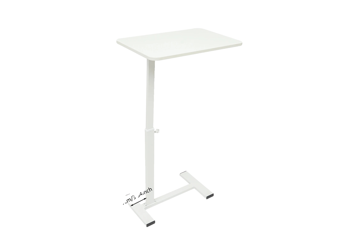 Mesa De Cabeceira, Altura Ajustável, Design Multifuncional, Branco