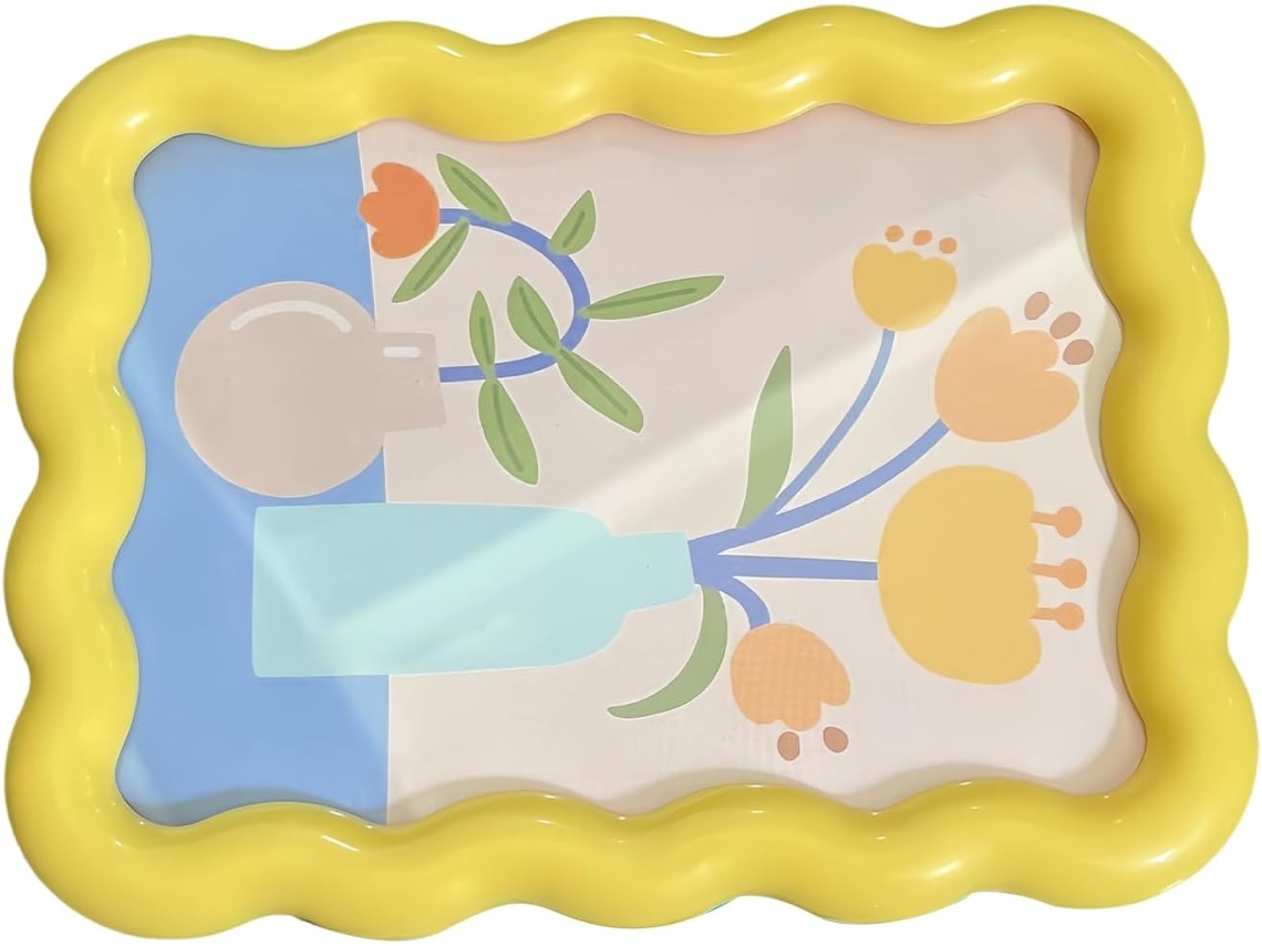 Porta Retratos Amarelo Decoração Resina Estilo Retrô Ideal Casamentos Dormitórios Aniversários Estúdios GOKOCO