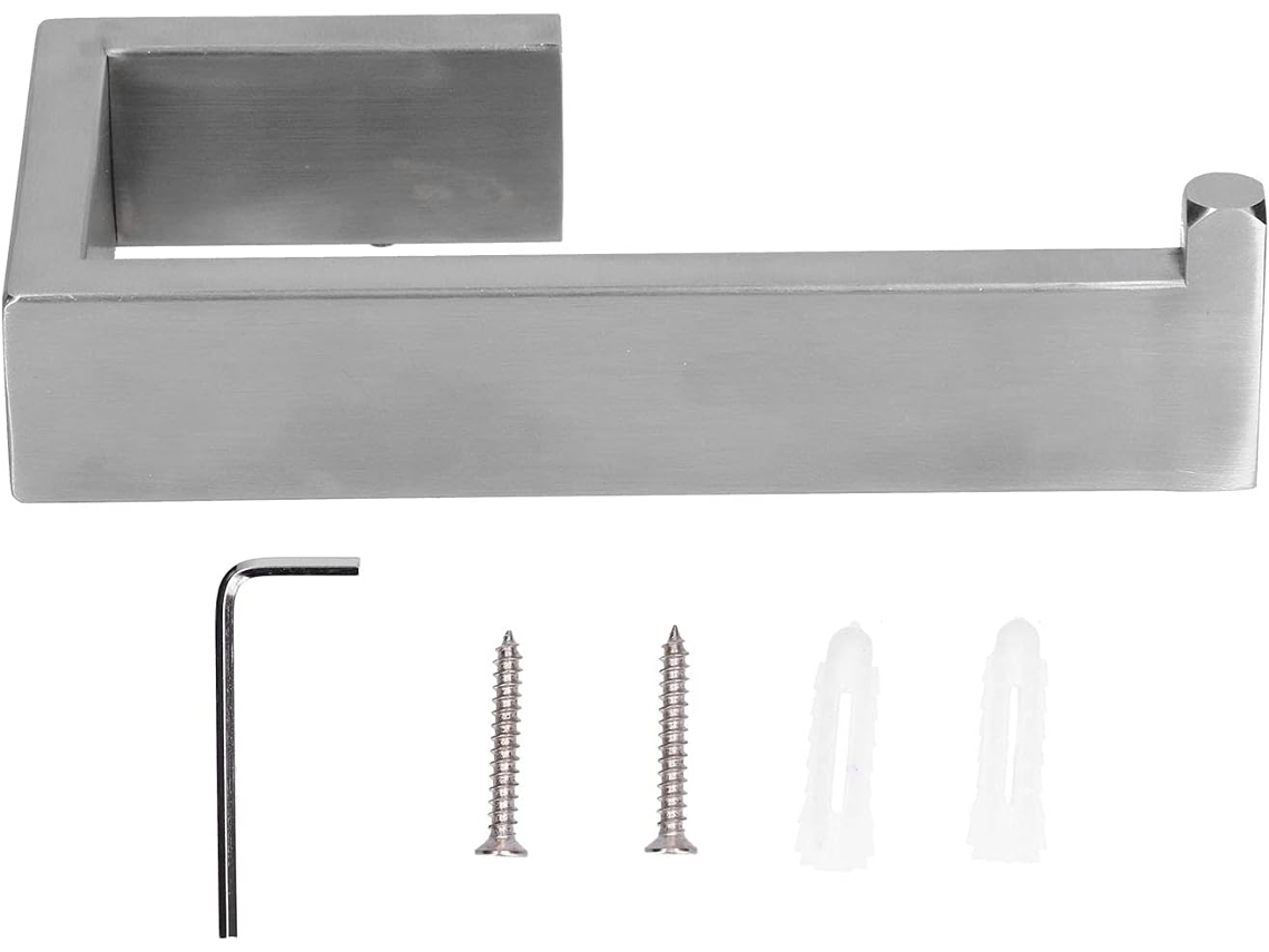 Toalheiro De Aço Inoxidável Com Design Quadrado, Suporte De Toalha Moderno Para Banheiro, Suporte De Toalha Parede Que