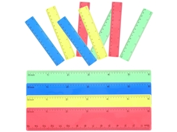 Conjunto de 20 réguas multifuncionais Shineofi para estudantes, leves e resistentes, em plástico, ideais para uso na sala de estar.