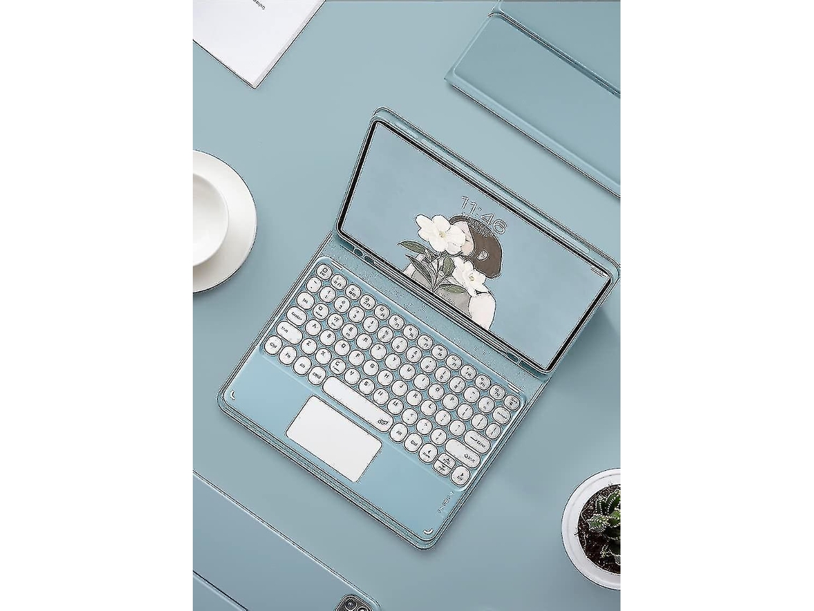 Capa Com Teclado Bluetooth Removível Para Ipad Pro 12,9 Polegadas E Botão Redondo