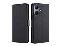 Capa De Celular De Couro Ultrafina Com Fivela Lateral E Flip Horizontal
