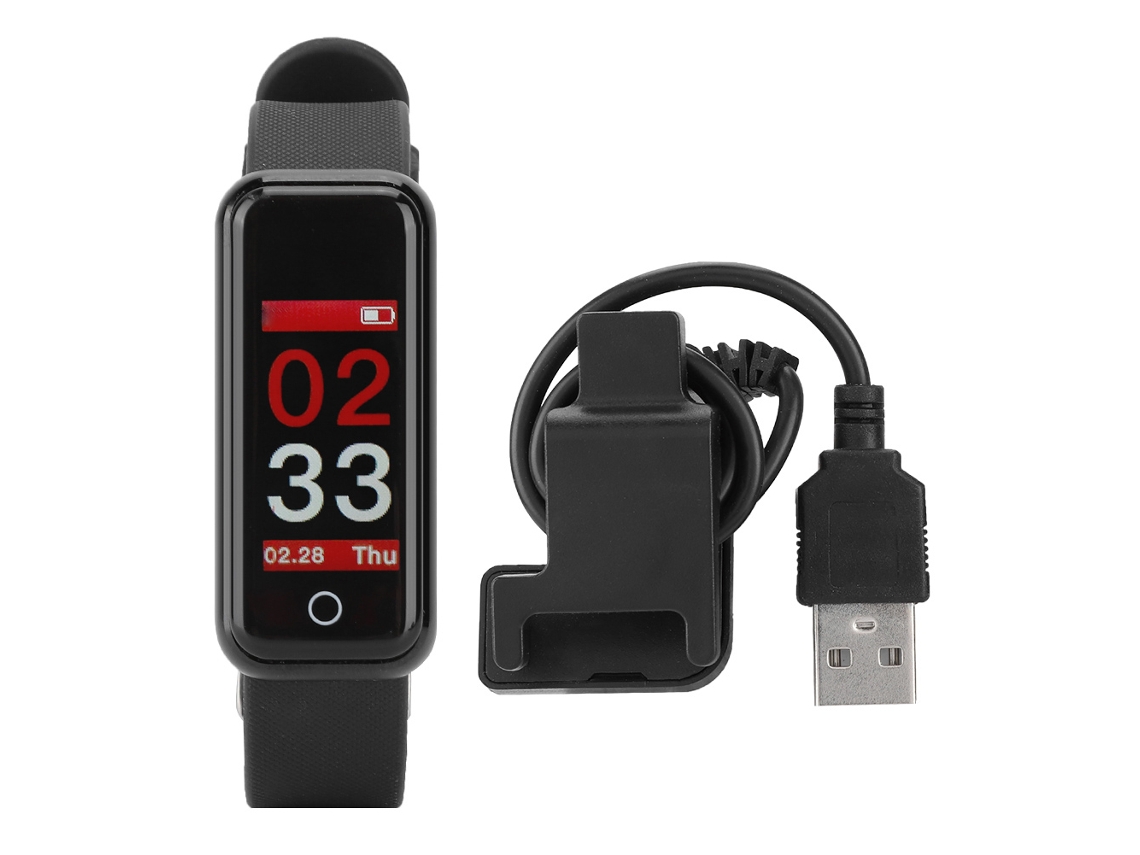 Pulseira Inteligente EOOCOO (relógio alarme Bluetooth, Monitoramento de Frequência Cardíaca)