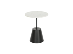 Mesa Lateral de Mármore e Metal, 40x40x50cm ALEXANDRA HOUSE LIVING