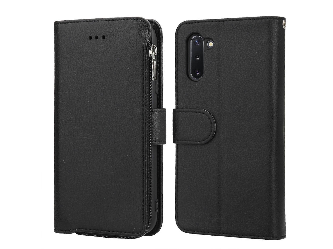 Capa De Couro Com Zíper Em Microfibra E Abertura Horizontal Para Samsung Galaxy Note10
