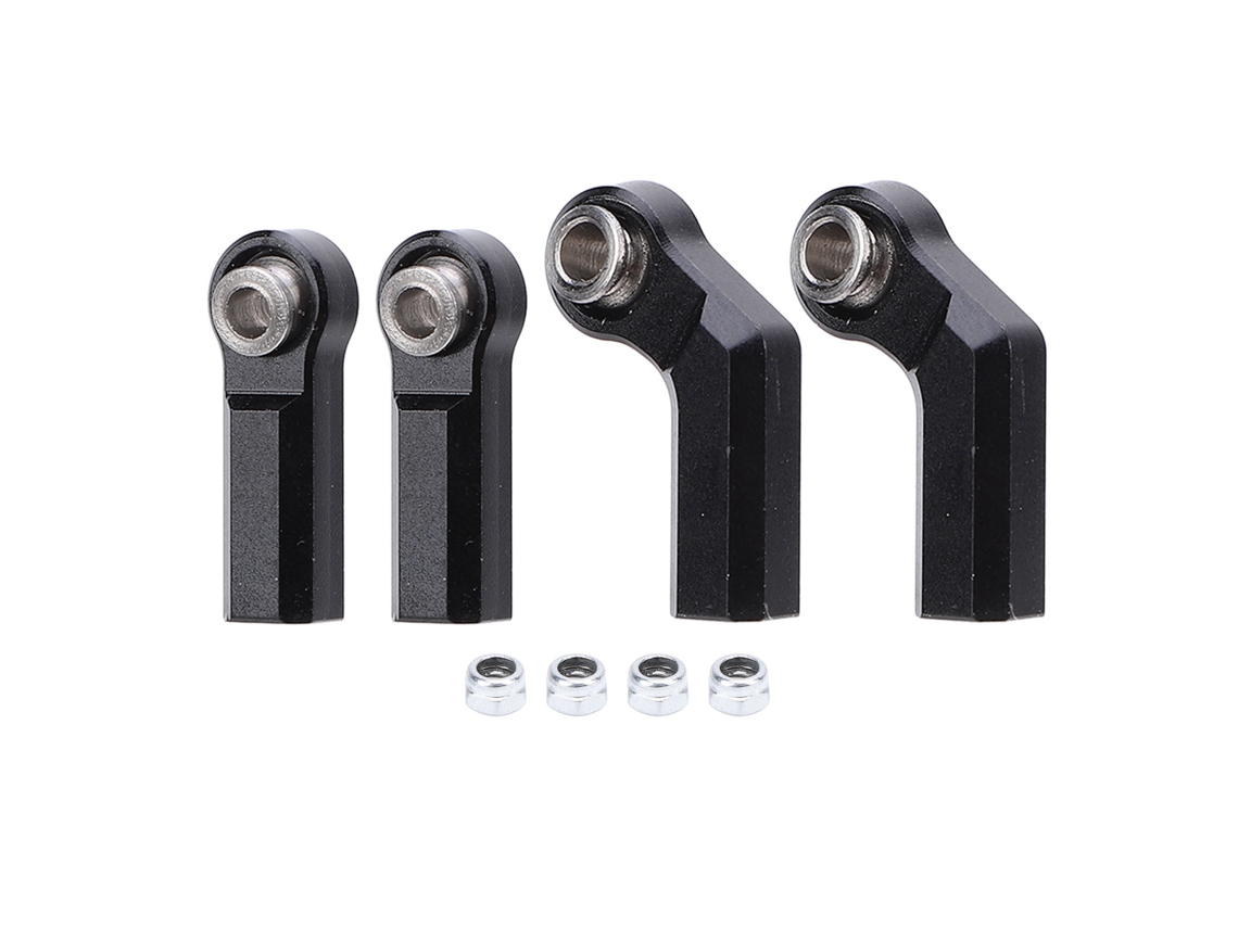 4 Peças Junta Esférica Carro Rc Para Carro Modelo 1/10 M4 Metal Rosca Direita 7.0 Ferramenta Preto