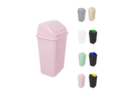 Cubo De Basura Con Tapadera Basculante - 15l / 25l / 30l / 50l - Papelera Ideal Para Cocina, Baño Y Oficina Rosa 30 L