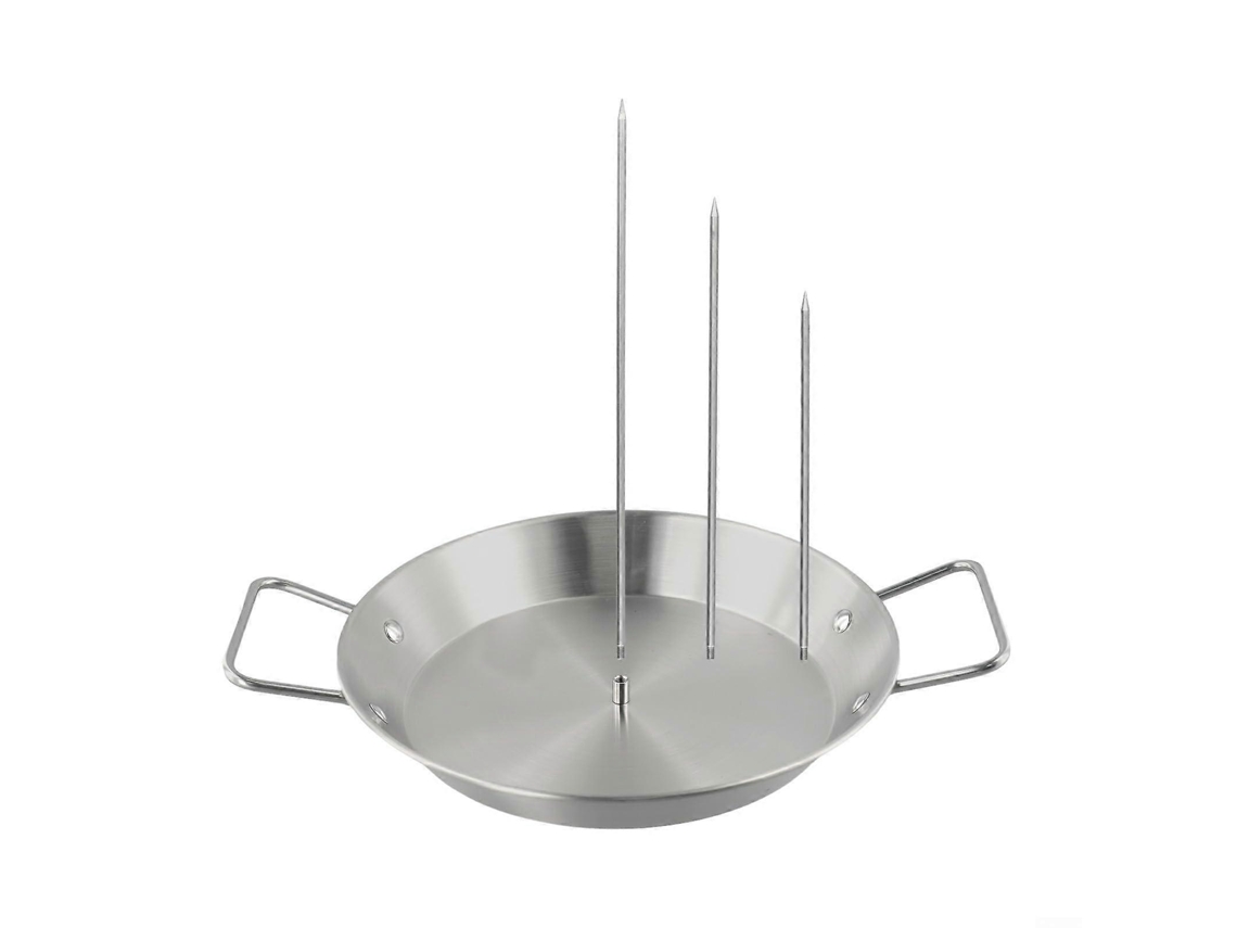 Espetos Para Churrasco Em Aço Inox Com 3 Pontas Para Grelhar Carne Com Facilidade E Montagem Rápida.