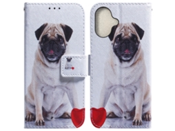 Capa Em Couro Pu Para Apple Iphone 16 Plus - Cão
