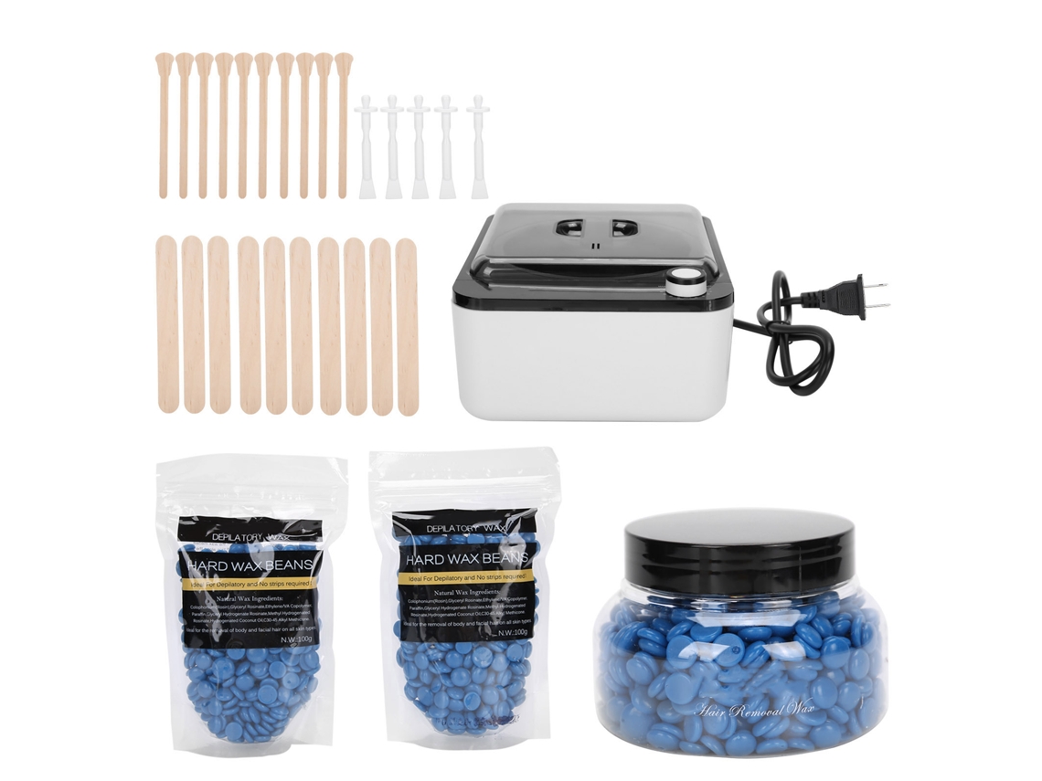 Conjunto De Aquecedor De Cera Depilatória Com Feijões De Cera E Acessórios 110v Plug Us