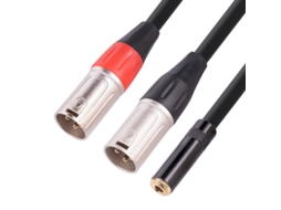 3,5 Mm Para Cabo De Breakout Estéreo Masculino Duplo Xlr, 1/8 Trs Estéreo Para Cabo 2 Xlr Allinless