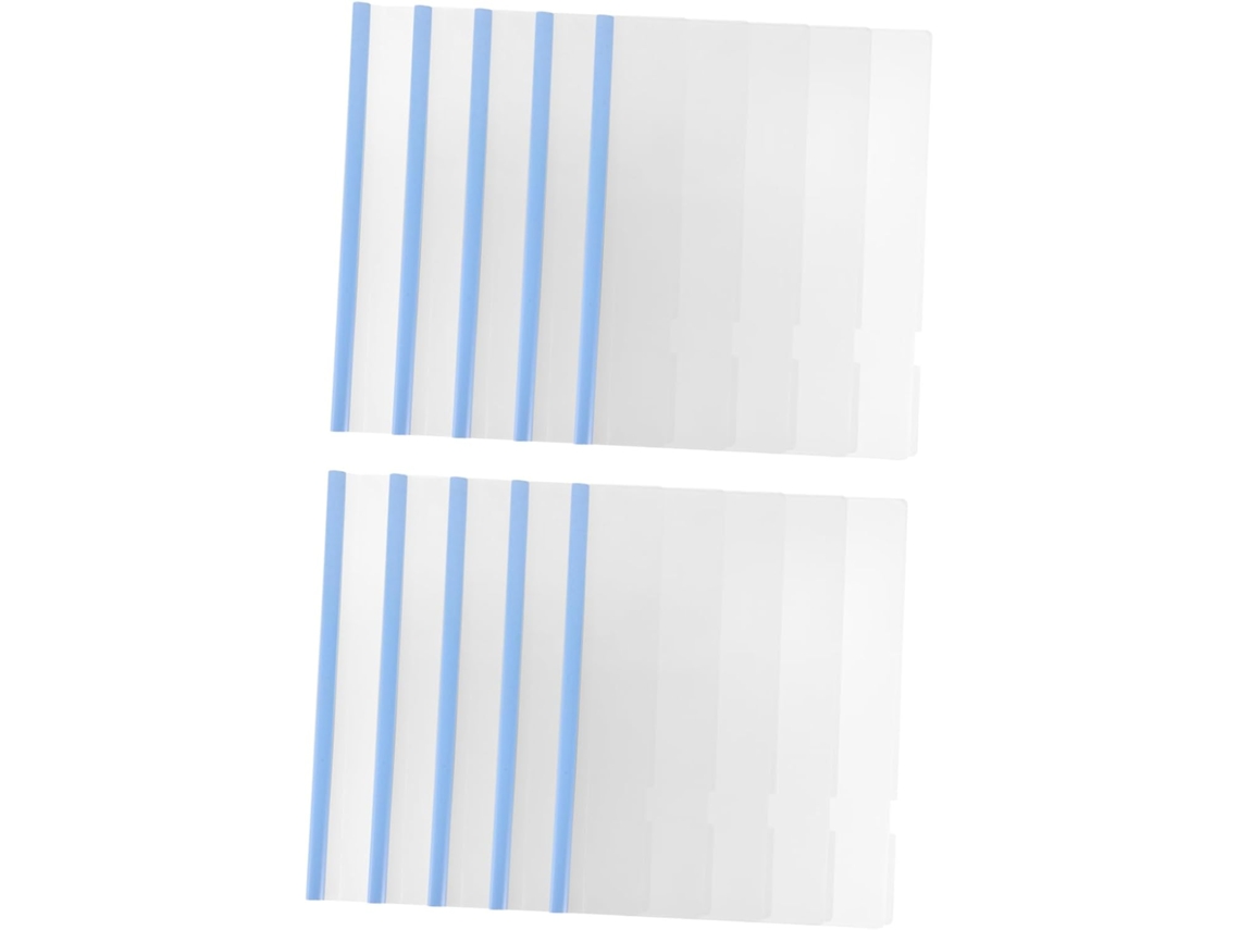 Conjunto De 10 Pastas Removíveis Com Barra Deslizante, Capas Transparentes Para Pastas De Negócios E Gokoco