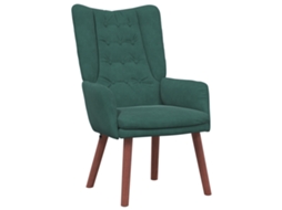 Conjunto 1 Poltrona Vidaxl Verde Veludo (63 X 67 X 94 Cm)